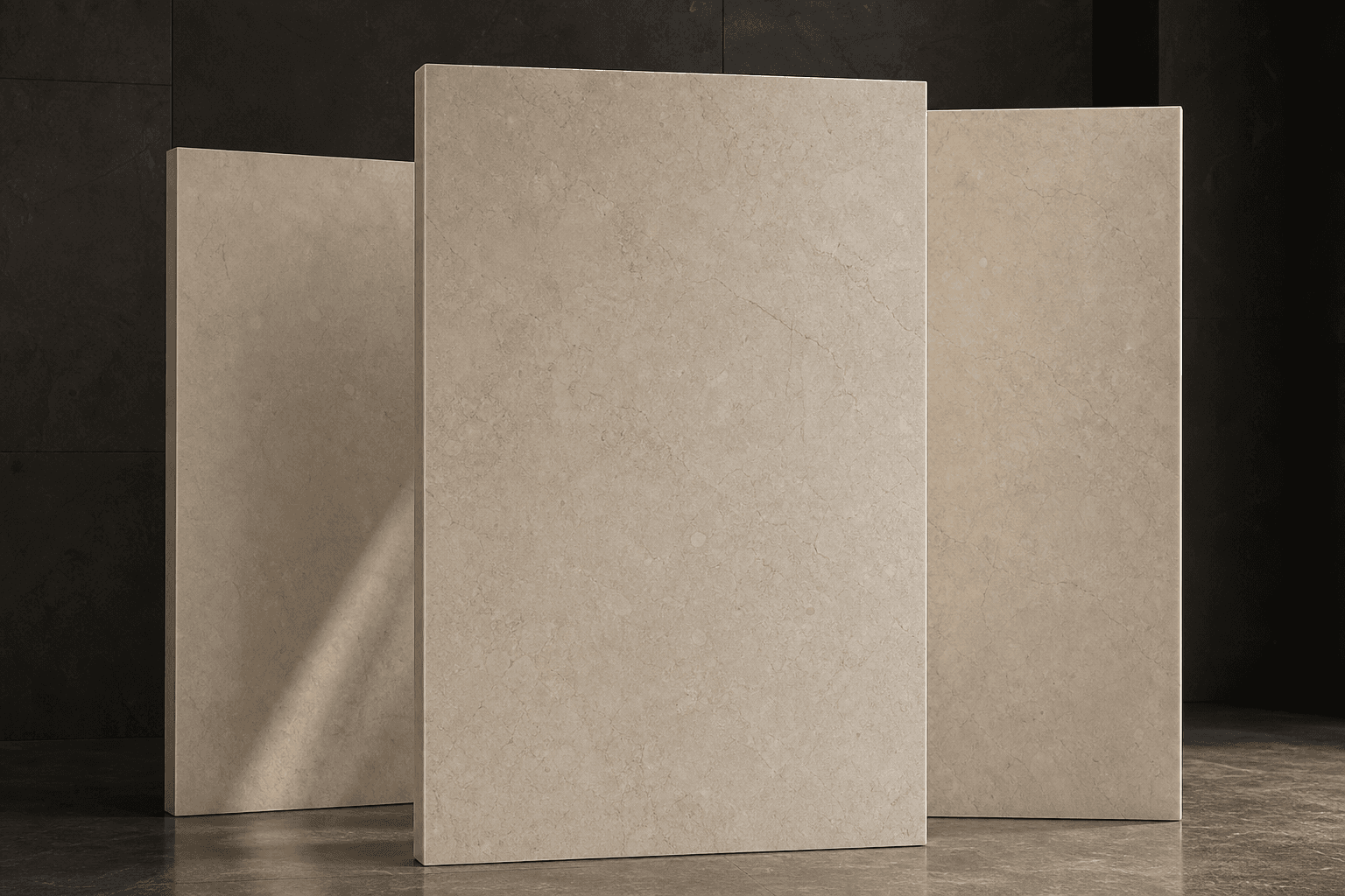 Warm ivory marble slabs
